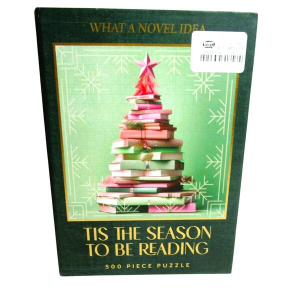 Design Works Ink “Tis the Season to Be Reading” 500 Piece Puzzle Festive Holiday - Picture 1 of 2